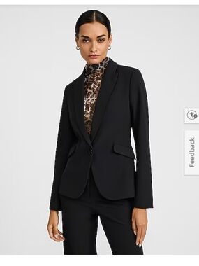 New Express Black Single-Button Women's Blazer